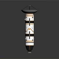 Orbital Satellite Equipment With Multiple Blue Solar Panels Main Body And Dome Antenna Structure