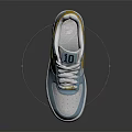 Stylish Nike Light Blue Sneakers With White Laces Yellow Logo And Number 10 On Tongue