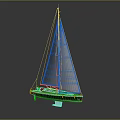 Modern Luxury Sailboat Design With Elegant Mast And Sail For Water Travel