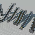 Modern Elevator Escalator Elevator 3d model