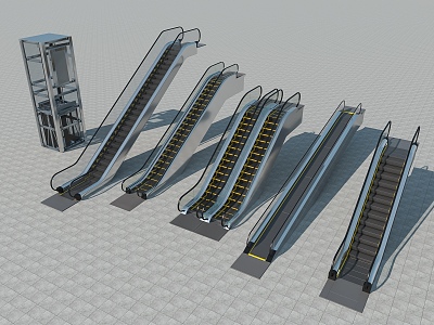 Modern Elevator Escalator Elevator 3d model