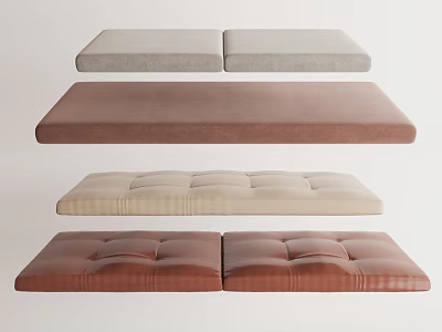 Variety of Upholstered Seat Cushions in Diverse Styles and Colors 3d model