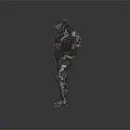 Full Body Armored Tactical Character in Protective Suit With Helmet and Gear