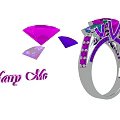 Many Ofs Event Storefront With Purple Gemstone Ring Display And Decorations