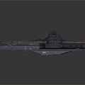 Modern warship sci-fi heavy cruiser USS Whirlpool 3d model