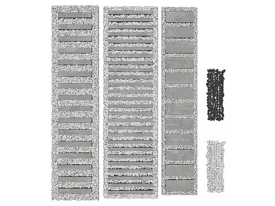 Modern Floor Design Samples With Striped Patterns Smooth Panels And Woven Textures 3d model