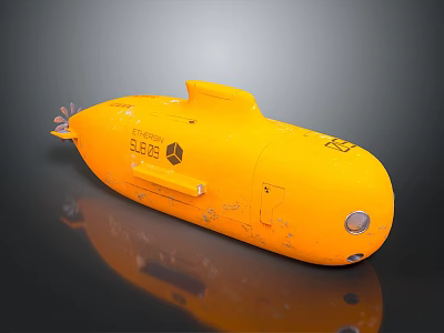 Yellow Submarine Model S336 With Antenna Small Windows And Surface Details 3d model