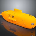 Yellow Submarine Model S336 With Antenna Small Windows And Surface Details