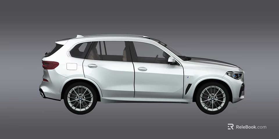 White SUV Car With Sleek Body Lines Alloy Wheels And Side View Design 3d model 