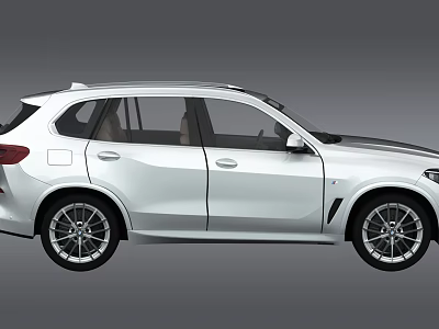 White SUV Car With Sleek Body Lines Alloy Wheels And Side View Design 3d model