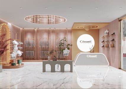 Modern underwear shop 3d model