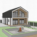 Nordic single-family villa homestay building self-built house 3d model