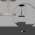 Sleek Modern Pendant Light Design With Black And White Round Shade And Metal Hanging Frame