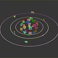 Sun Moon Solar System Saturn Jupiter Mars Earth Pluto Neptune Venus celestial body 3d model