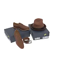 Stylish Men's Clothing Outfits With Brown Leather Shoes Belt And Hat