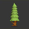 Green Layered Leaves Christmas Tree Shaped Decorative Household Decoration With Wooden Base