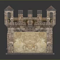 Castle Style Architecture With Stone Exterior Multiple Towers Pointed Roofs And Decorative Windows