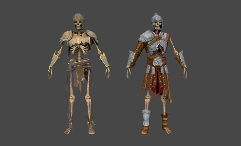 Skeleton Soldier Warrior 3d model