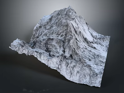 Garden Landscape Featuring Natural Rock Mountain Structure with Detailed Textured Rock Design 3d model