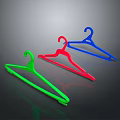 Colorful Plastic Clothes Hangers In Green Red Blue For Wardrobe Organization