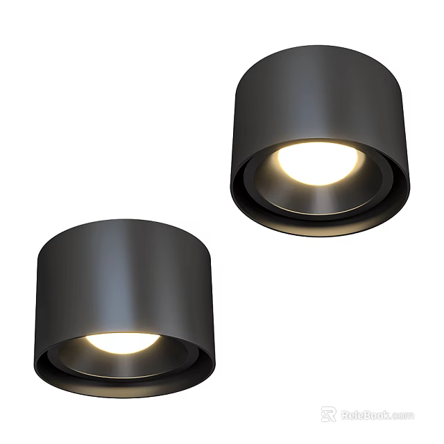 Modern Black Recessed Downlights Spotlights with Bright Illumination for Home Ceiling 3d model 
