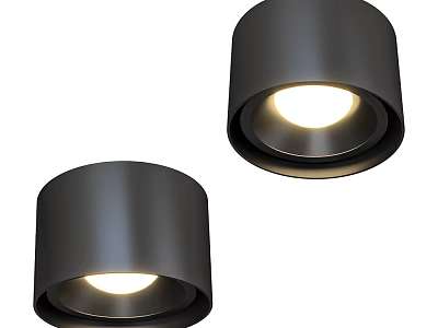Modern Black Recessed Downlights Spotlights with Bright Illumination for Home Ceiling 3d model