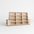 Wooden Multi Tiered Display Shelf With Modern Design For Retail Products