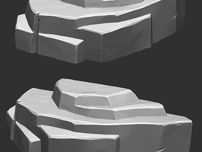 Staglized Stone 3d model