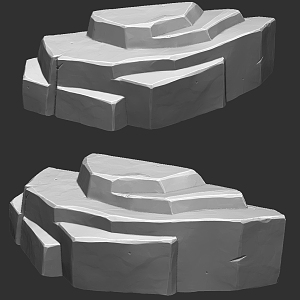 Staglized Stone 3d model