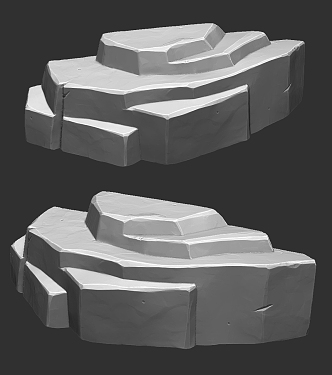 Staglized Stone 3d model