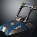 Modern Equipment Design With Blue Base Black Handles And Silver Edges