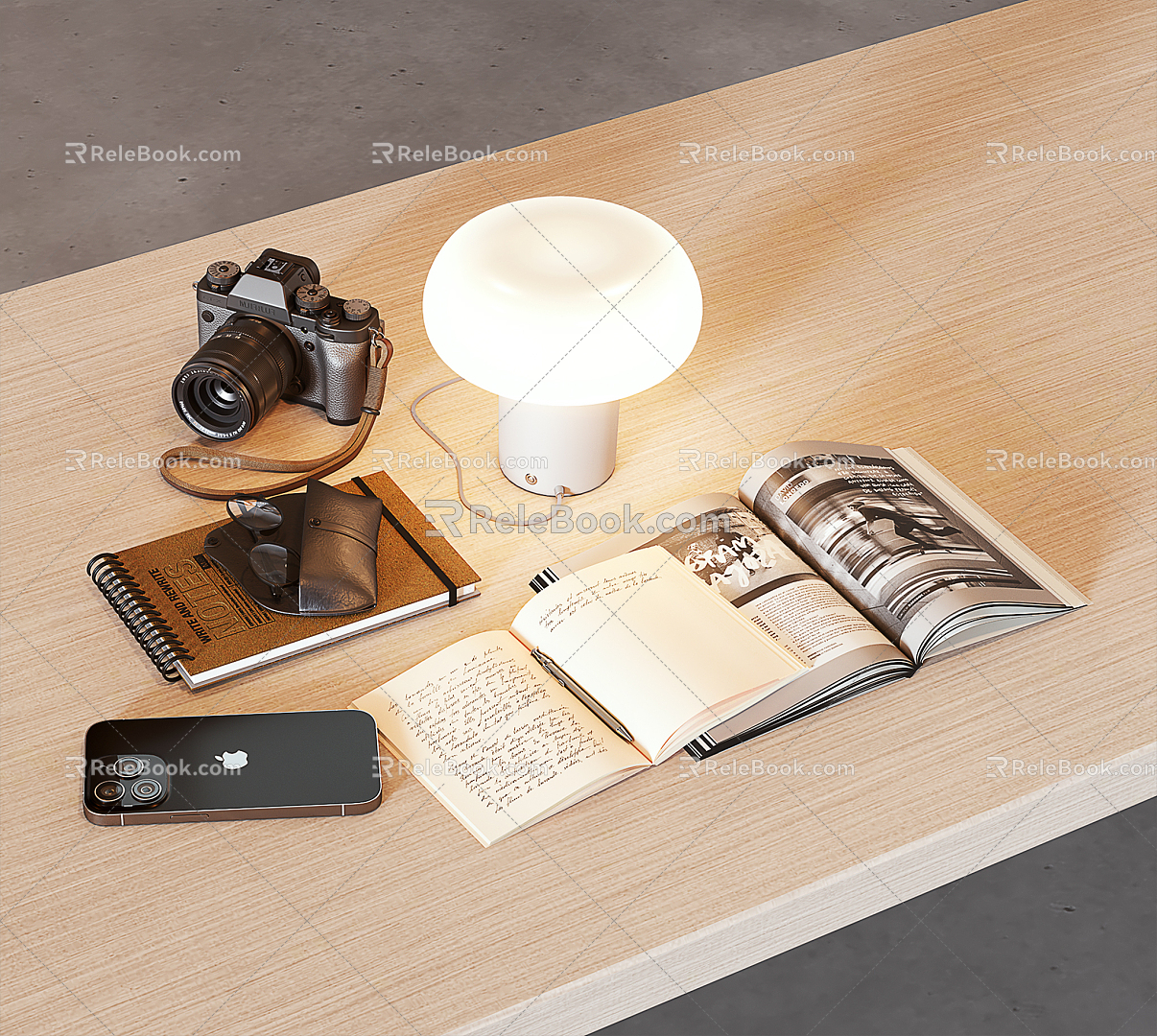 Modern Book Table Lamp Book Ornaments 3d model