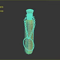 Elegant Gold Blue Decorative Bottle Accessory With Chain Ring Design For Fashion Attire