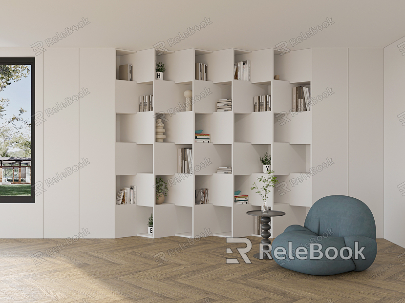 Modern bookcase model