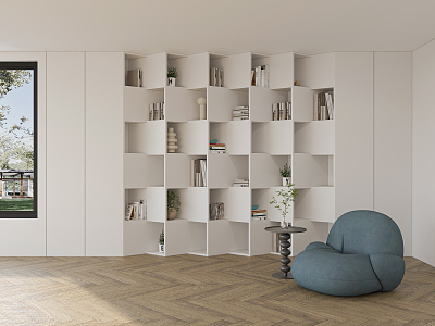 Modern bookcase model