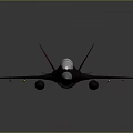 3D Rendered Gray Fighter Jet Model With Red Tail Fin Canopy And Missiles Under Wings