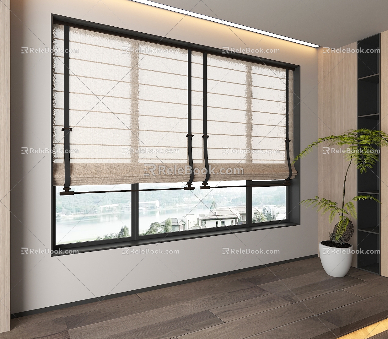 Roman Curtain Shutter Shangri-La Curtain Curtain Dream Curtain 3d model