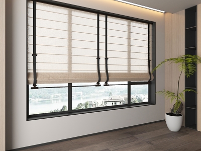 Roman Curtain Shutter Shangri-La Curtain Dream Curtain 3d model