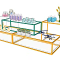 Showcase Shelf Display Stack Head Bulk Stack Head Promotion Display Rack Promotion Stack Head Supermarket Shelf Snack Stack Scene Stack Promotion Desk 3d model