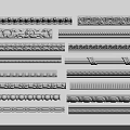 Ornate Decorative Moldings With Various Patterns And Detailed Carvings For Interior Design