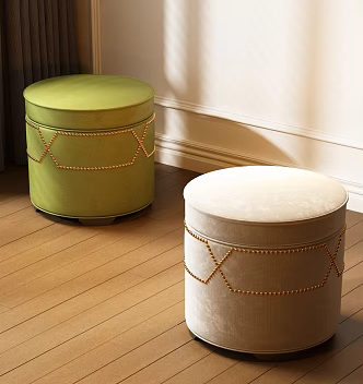 American sofa stool 3d model