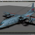 Chinese Air Force Fighter Jet With White Body and Propeller Engines Tail Number 0159
