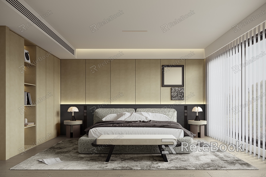 Modern master lamp home bedroom master bedroom model