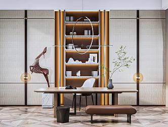 Modern study 3d model