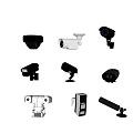 Various Projection Surveillance Cameras With Dome Bullet And Wall Mounted Designs