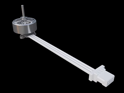 Industrial Equipment With Metal Fan Blade And White Long Connecting Rod Structure 3d model