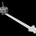 Industrial Equipment With Metal Fan Blade And White Long Connecting Rod Structure