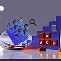 Vibrant Photo Check In Spot With Colorful Cubes Photos And Letter Blocks Staircase
