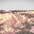 mountain plain canyon valley mountain slope mountain terrain cliff mountain peak 3d model