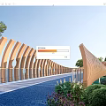 Modern Special-shaped Landscape Bridge Greenway Landscape Bridge Curve Landscape Bridge Park Landscape Bridge 3d model